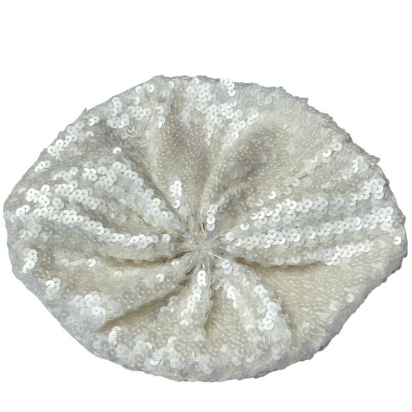 Cream Sequin Beanie - Picture 6 of 6
